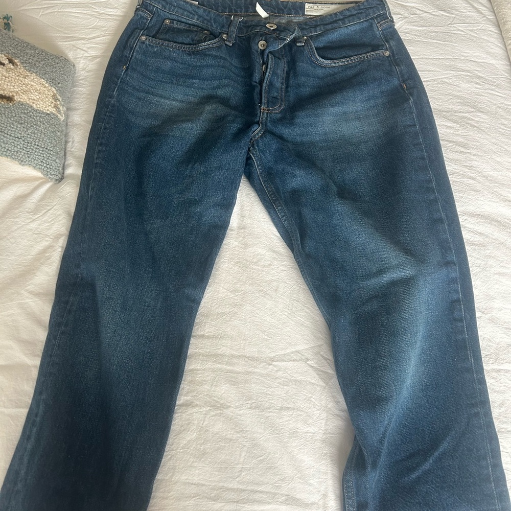 rag & bone Women’s Dark Blue Relaxed Jeans